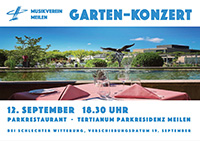 Flyer Gartenkonzert 2023